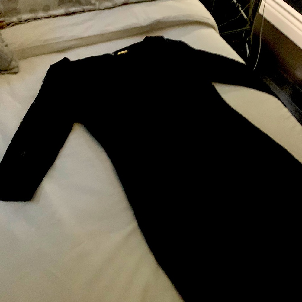 Black lace dress with back zipper also lined